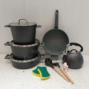 Black 12pcs Cookware Sets