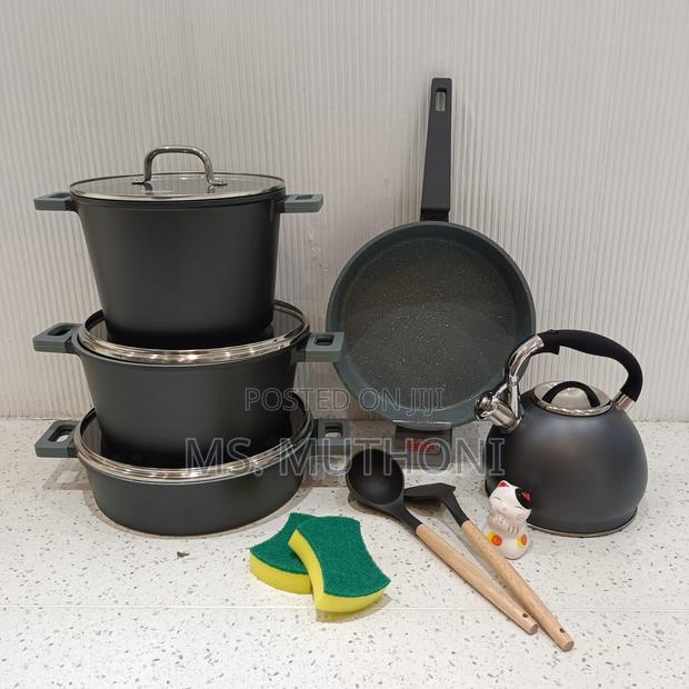 Black 12pcs Cookware Sets - thumbnail 2