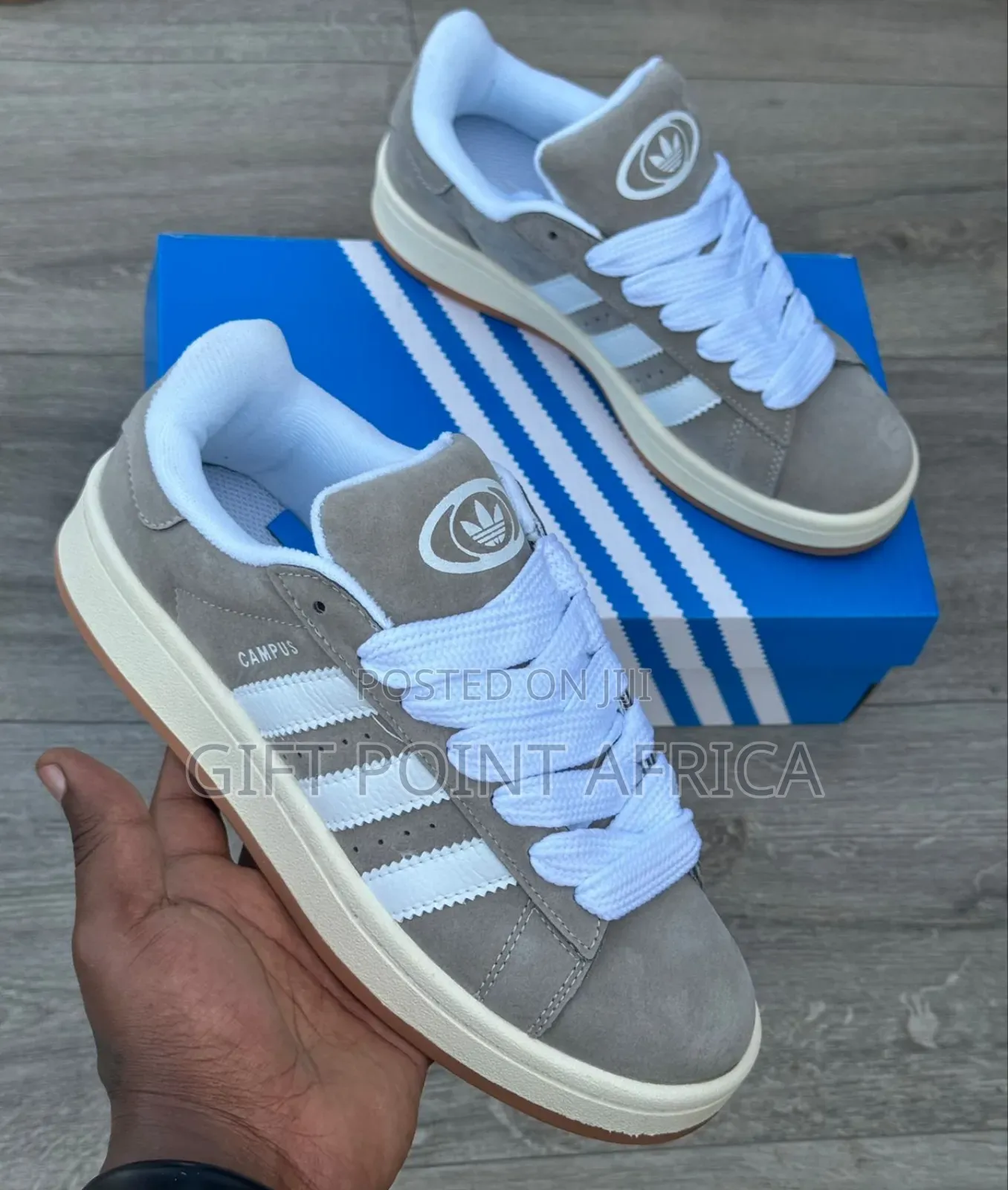 Grey Adidas Campus Unisex Smart Casual