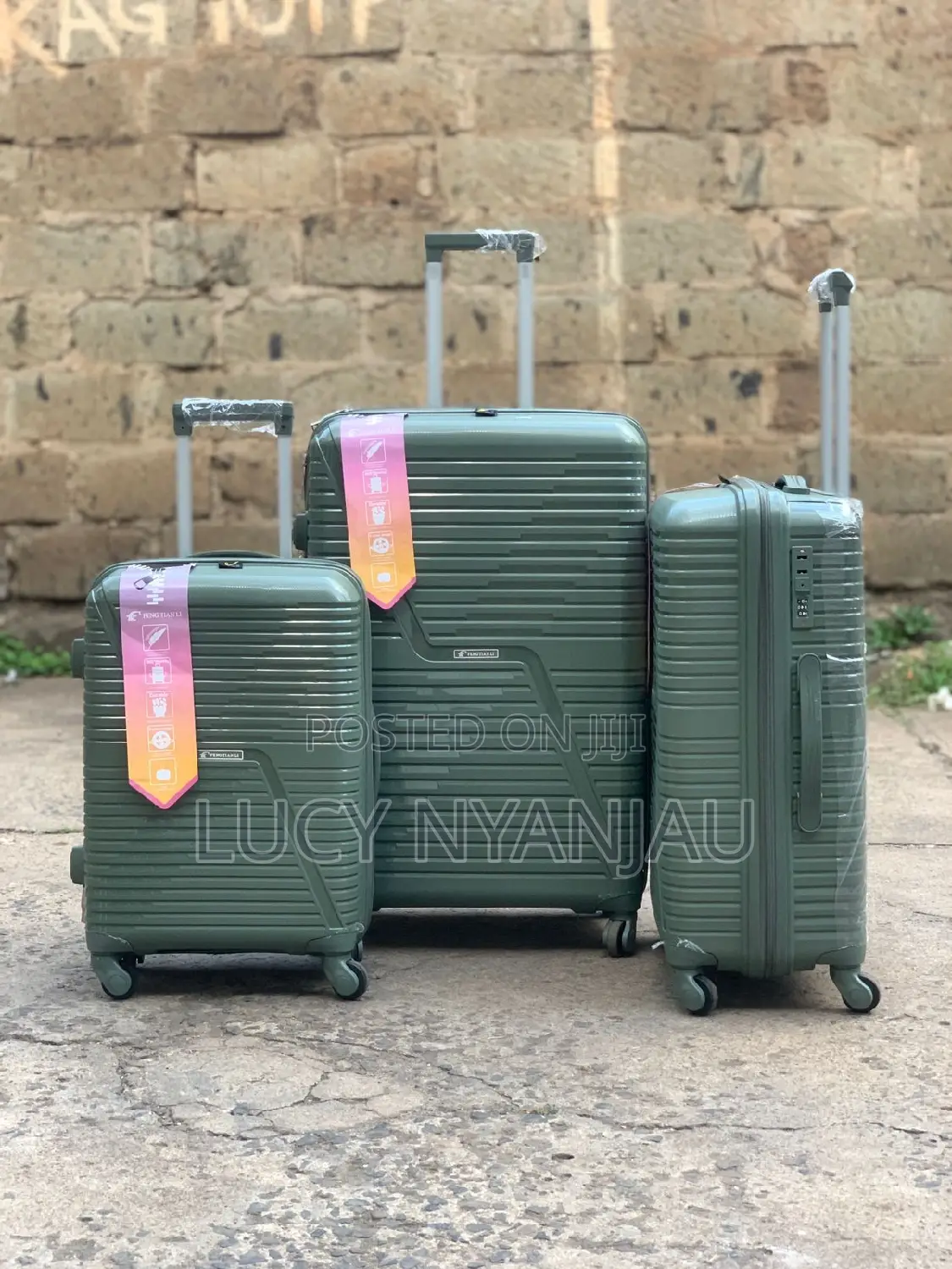 Suitcasse Rubber Suitcase Travel Bag 3 in 1