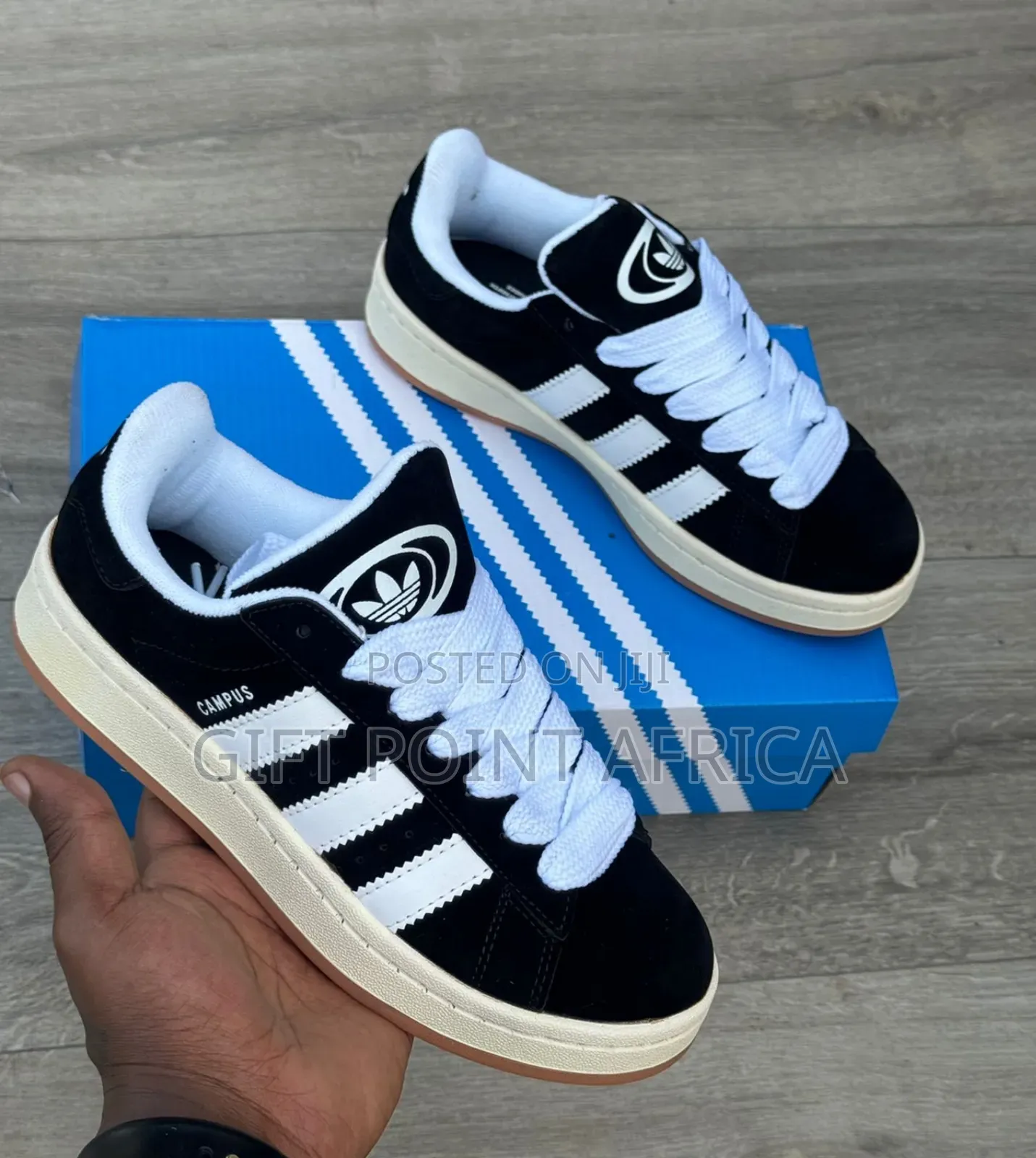 Black White Adidas Campus Sneakers
