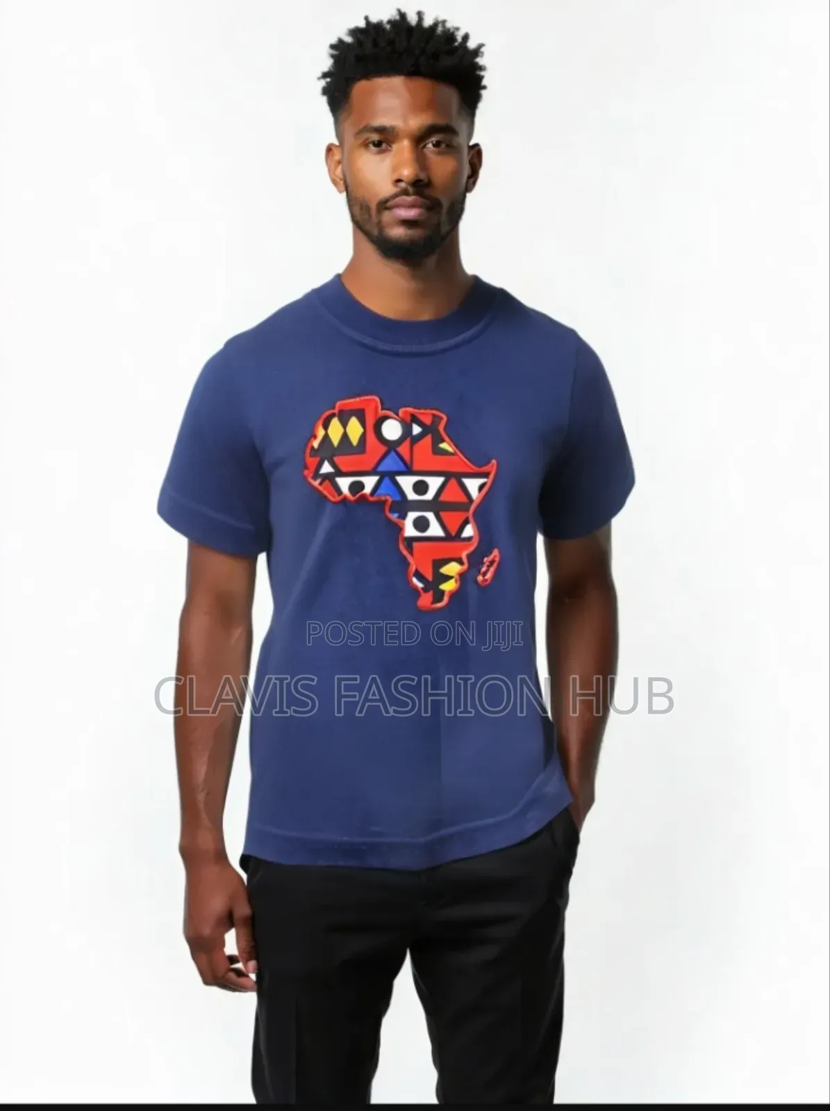 Navy Blue T-Shirt Map of Africa