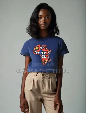 Navy Blue T-Shirt Map of Africa