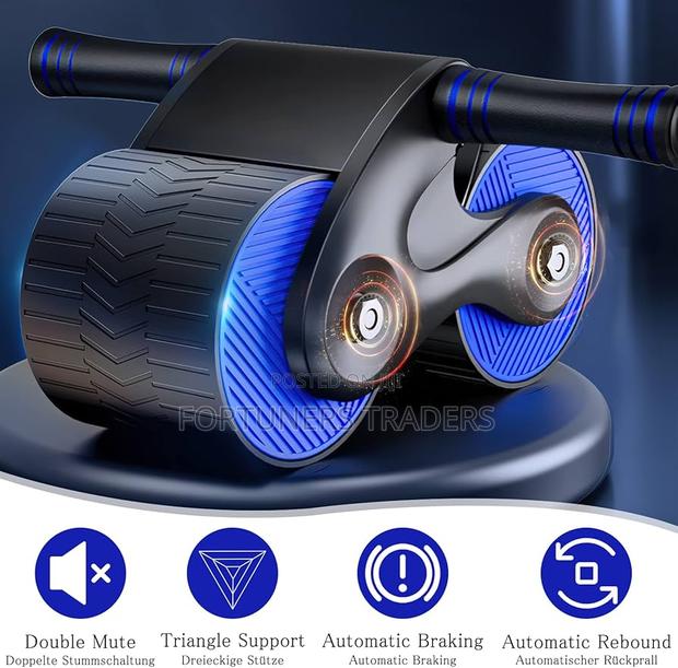 Belly Wheel Automatic Rebound Ab Roller, - main view
