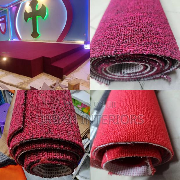 Church Carpets Maroon Plain