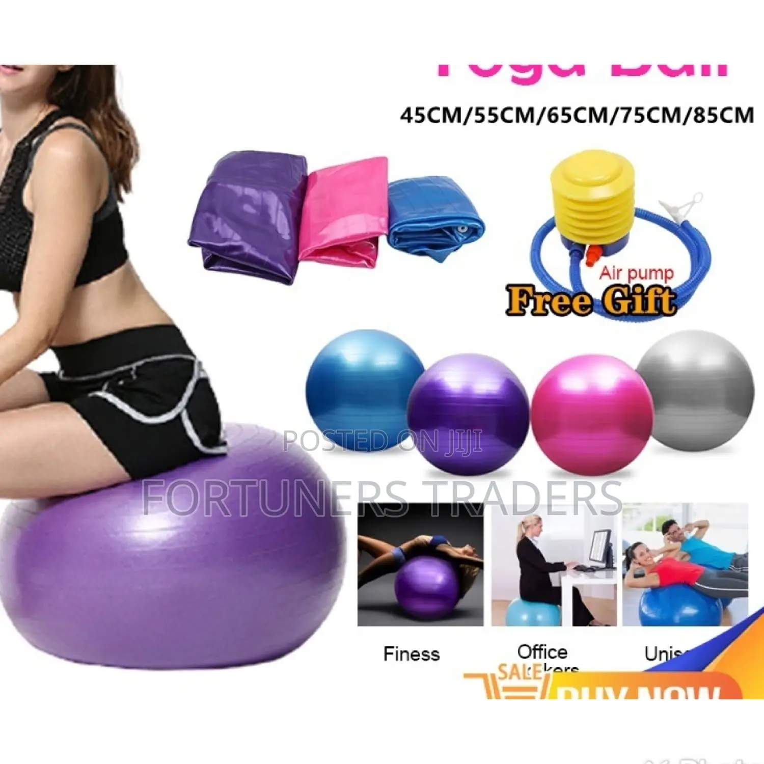 Yoga Ball Anti Burst Exercise Gym Ball.,75cm