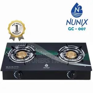 Two Burner Glass Top Gas Cooker