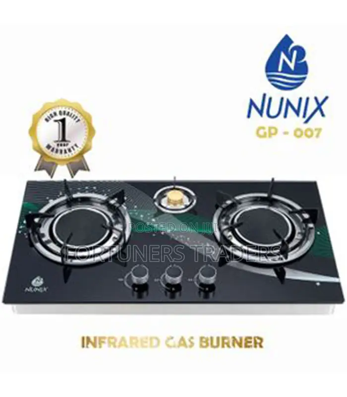 Nunix 3 Burner Glass Top Table Infrared Cooker