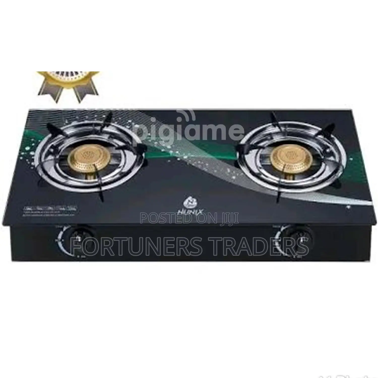 Top Glass Nunix Burner Kitchen Appliance (Two Burner)