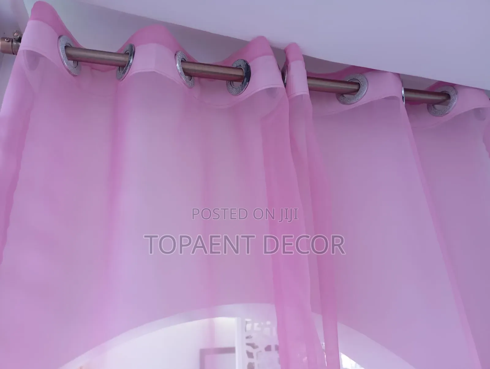 Pink Eyelates Light Window Sheers