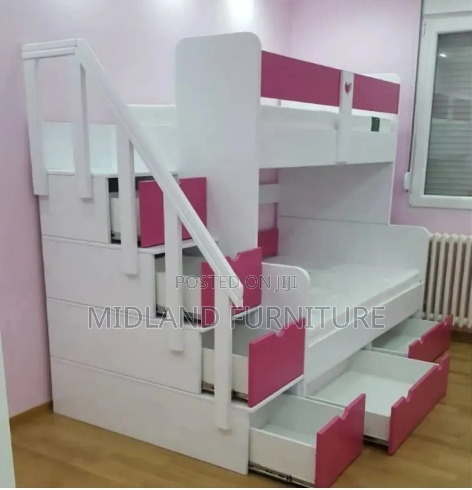 Bunk Beds With Stairs and Shelves