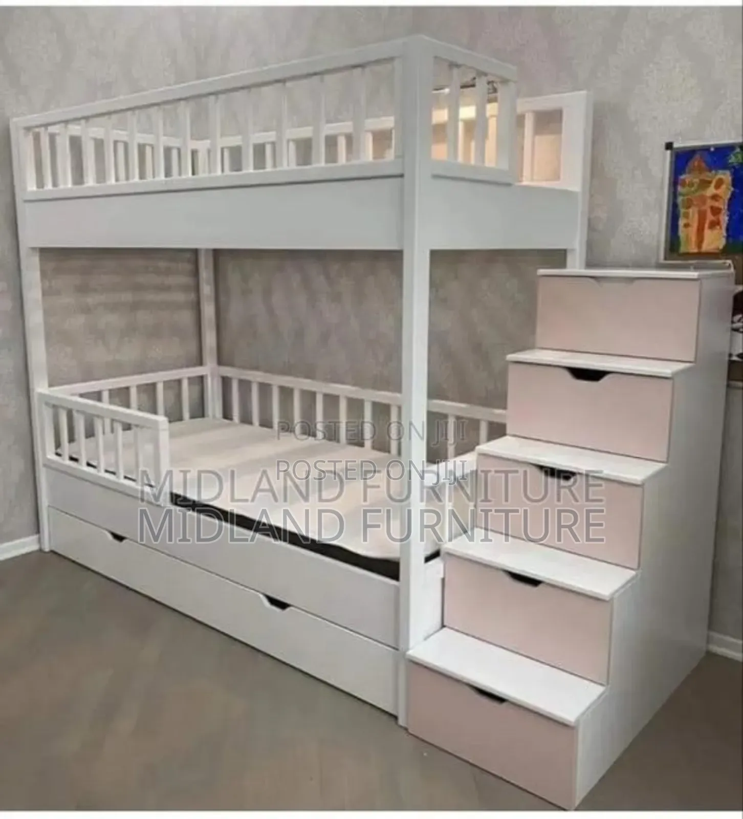 Bunk Beds With Stairs and Shelves
