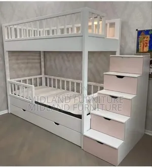 Bunk Beds With Stairs and Shelves