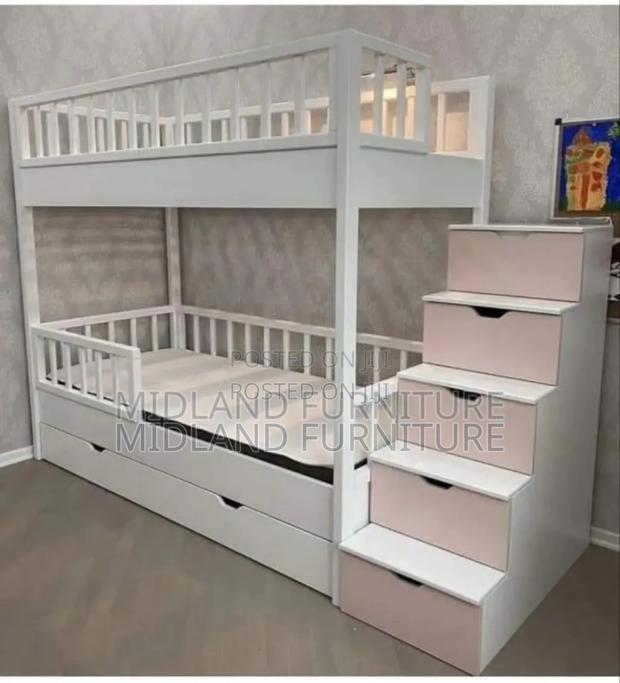 Bunk Beds With Stairs and Shelves