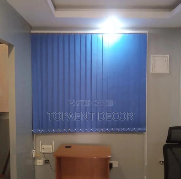 Ocean Blue Office Vertical Window Blinds - main view