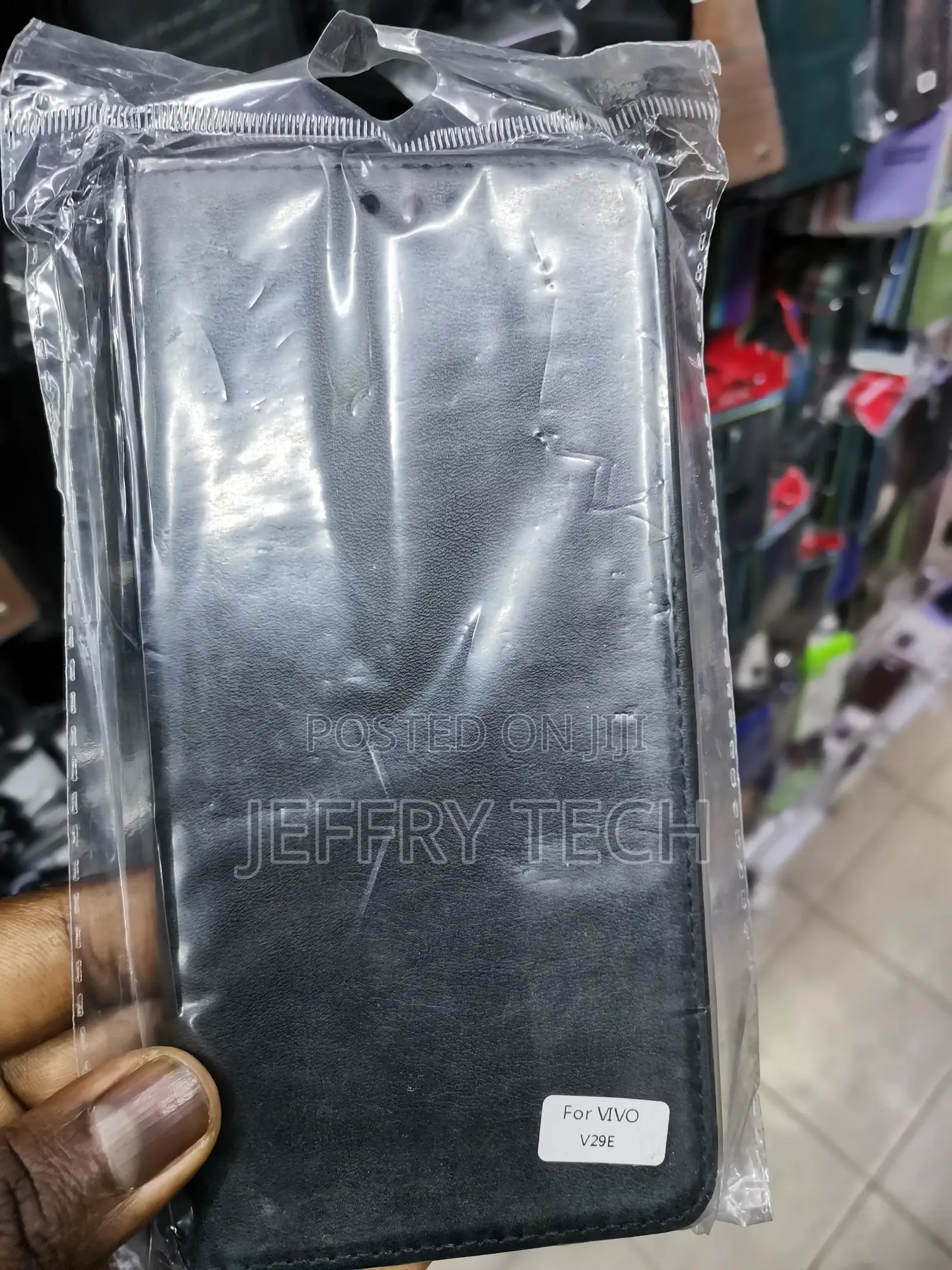 Vivo V29E Flip Cover Leather Finish | Inside TPU With Card P