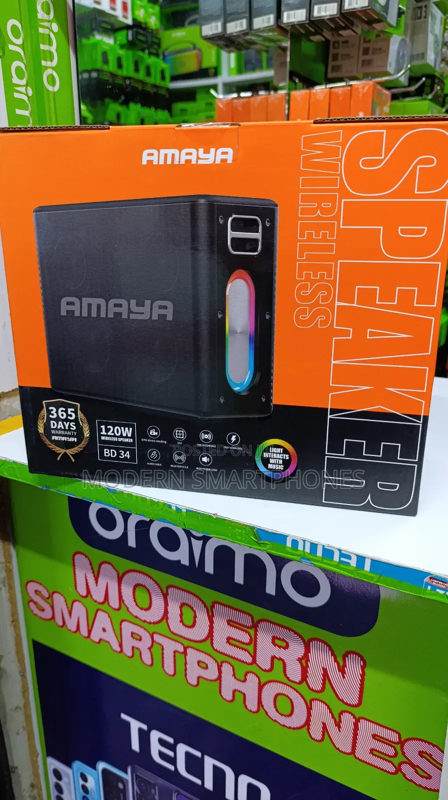 Amaya BD34 Wireless Bluetooth Speaker Karaoke 2 Microphone