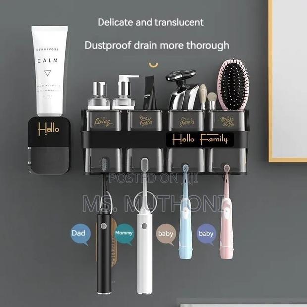Toothbrush Holder /Toothpaste Dispenser With 4 Cups* - thumbnail 7