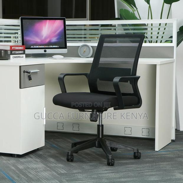 Office Chairs: Captain Mesh Medium Back Office Chair - thumbnail 2