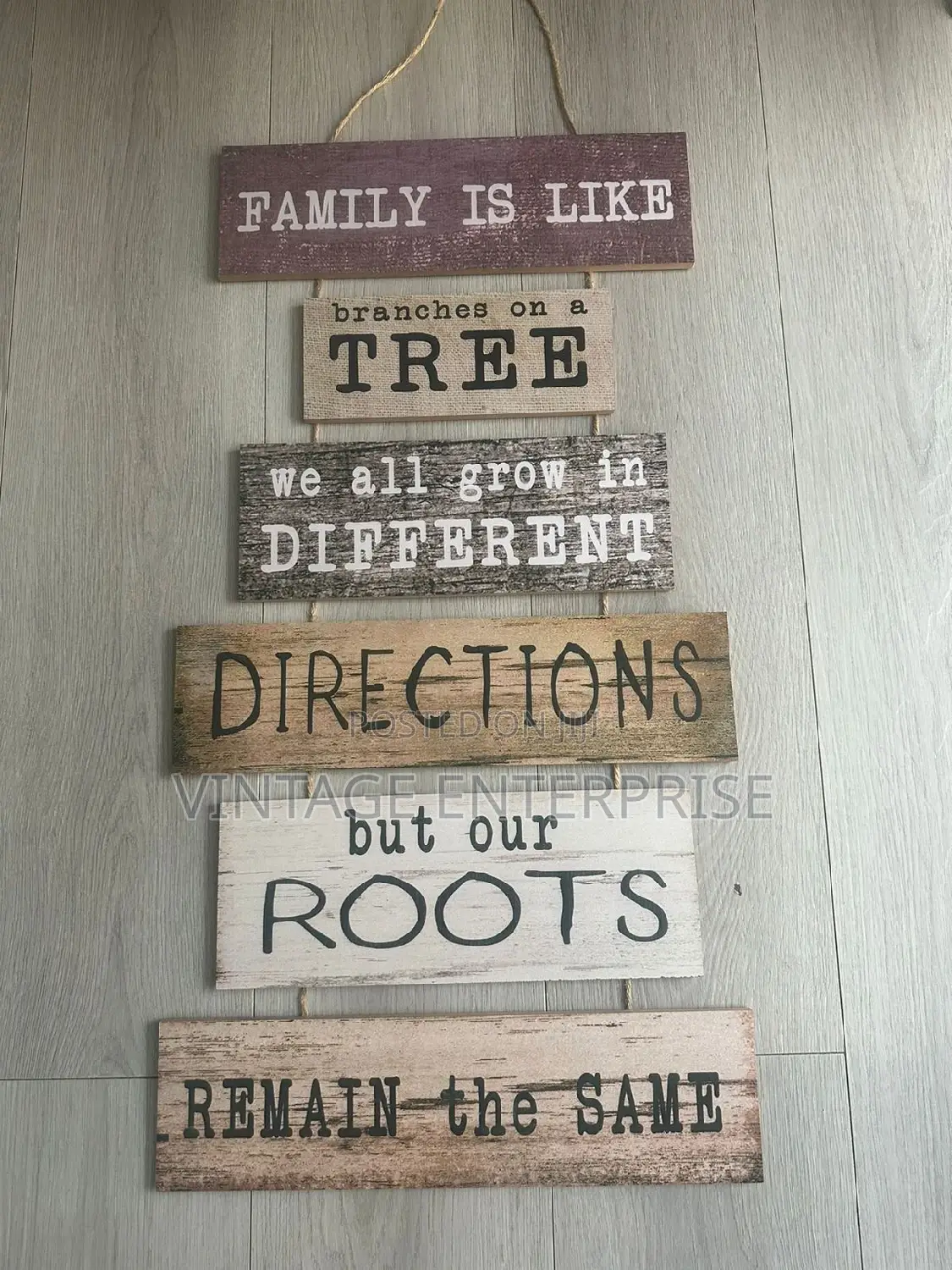 Hanging Board Wooden House Rules Material -Wooden