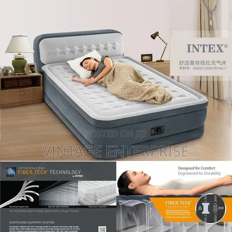Intex Dura Beam Airbed With Inbuilt Electric Pump