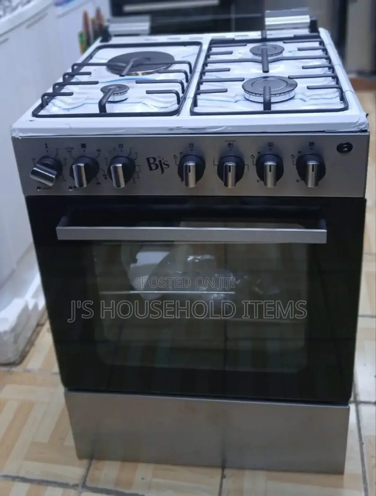 BJS 3 Gas + 1electric Standing Cooker (Inox)