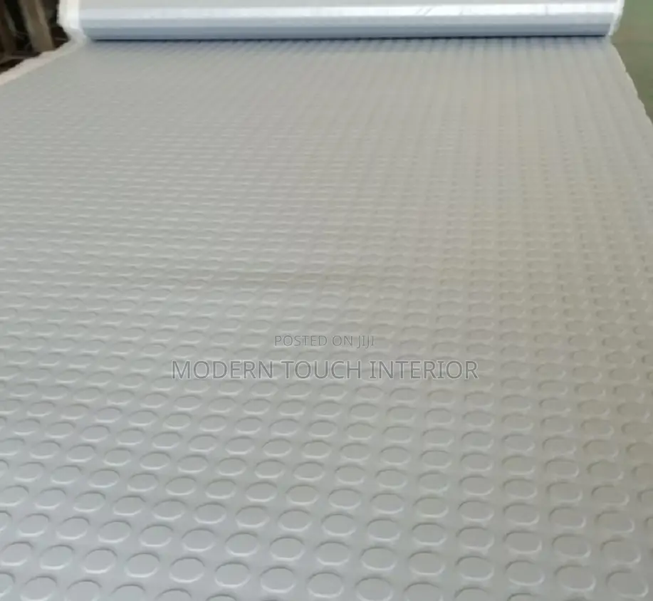White Rubber Coin Carpets