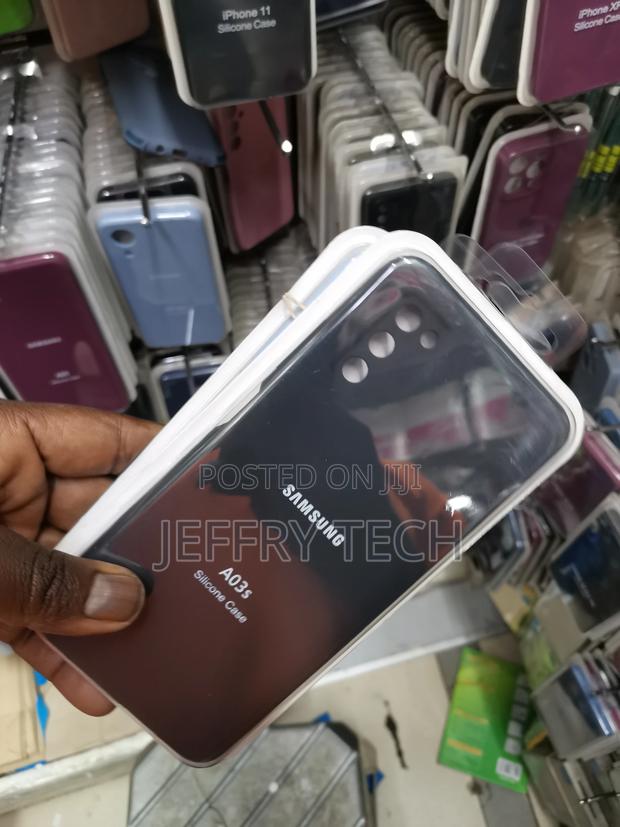 Samsung Galaxy A03S Case Shockproof Soft Silicone Case-Black - thumbnail 2