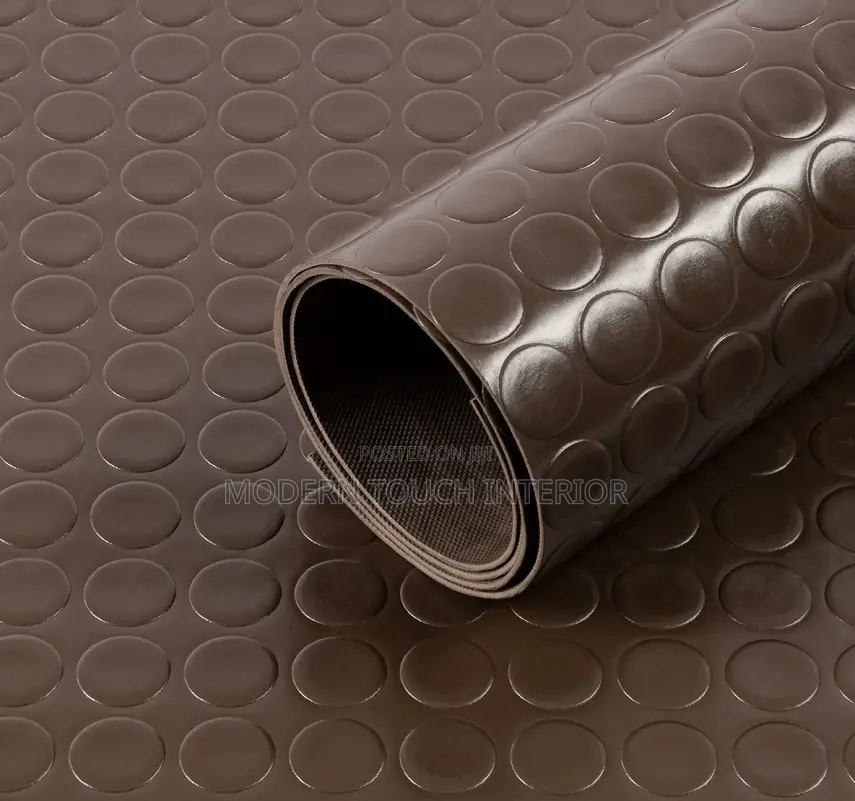 Coin Rubber Mat in Classic Brown
