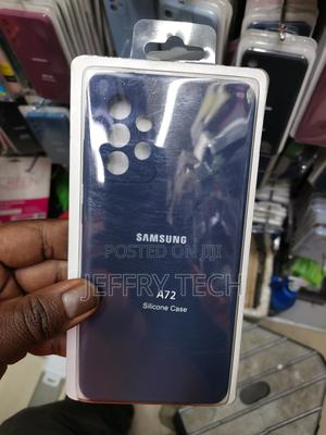 Silicone Soft Cover Case for Samsung Galaxy A72-Navy Blue - thumbnail 2