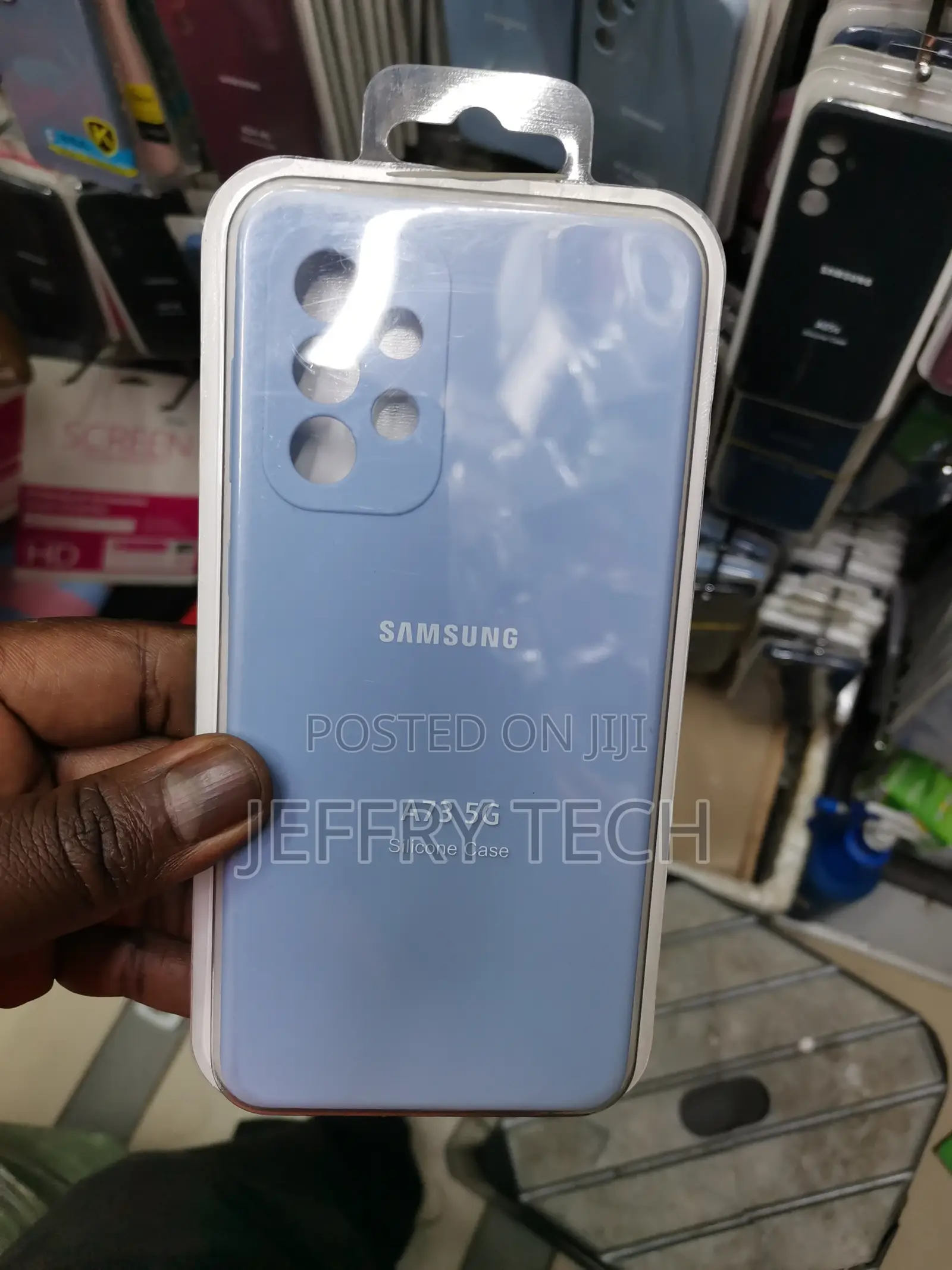 Samsung Galaxy A73 5G Shockproof Soft Silicone Case-Sky Blue