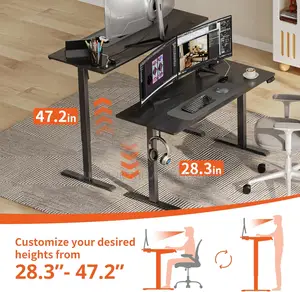 Office Desk: Manual Adjustable Standing Desk