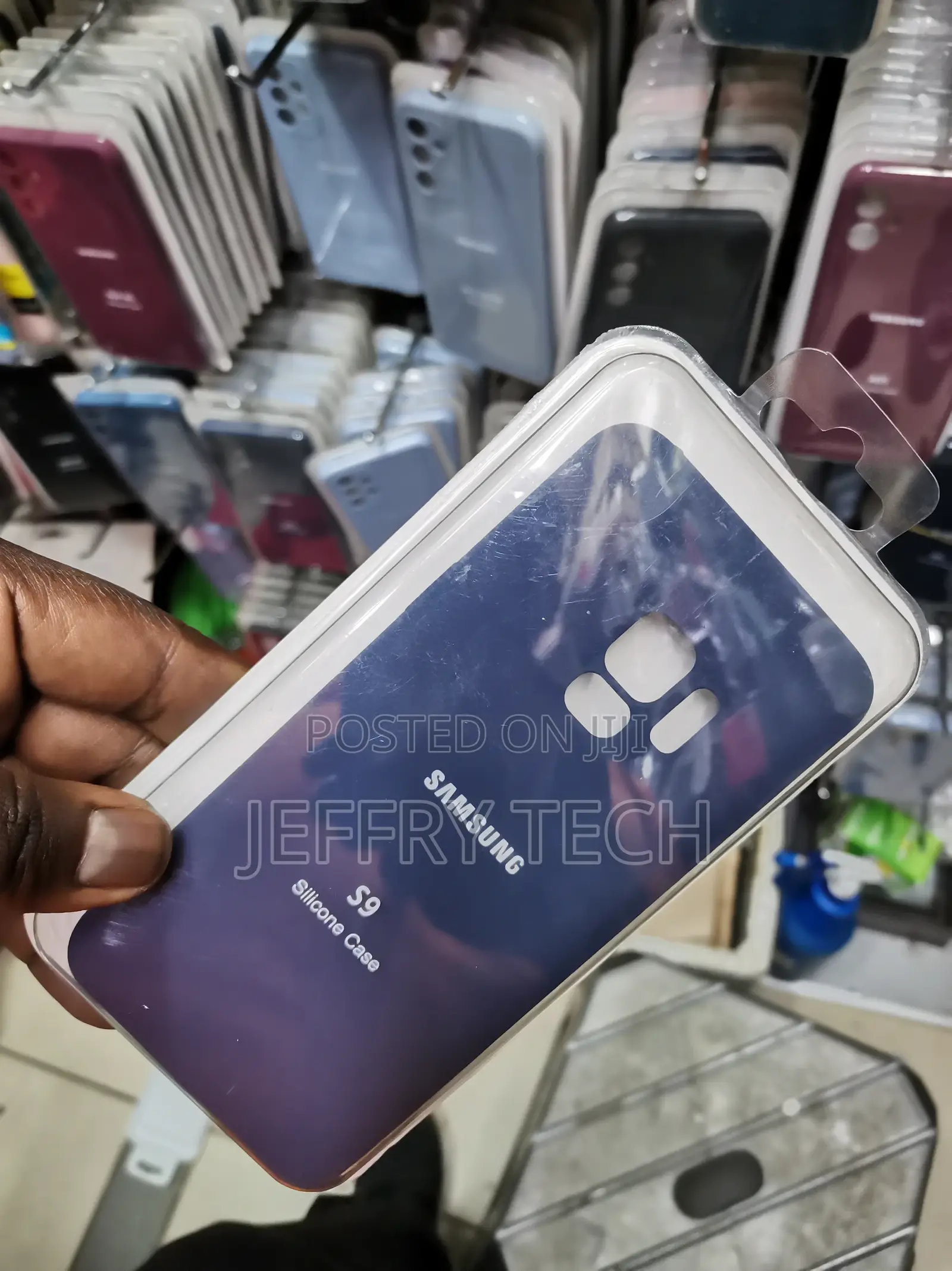 Galaxy S9 Plus Soft Silicone Gel Rubber Shockproof Case-Navy