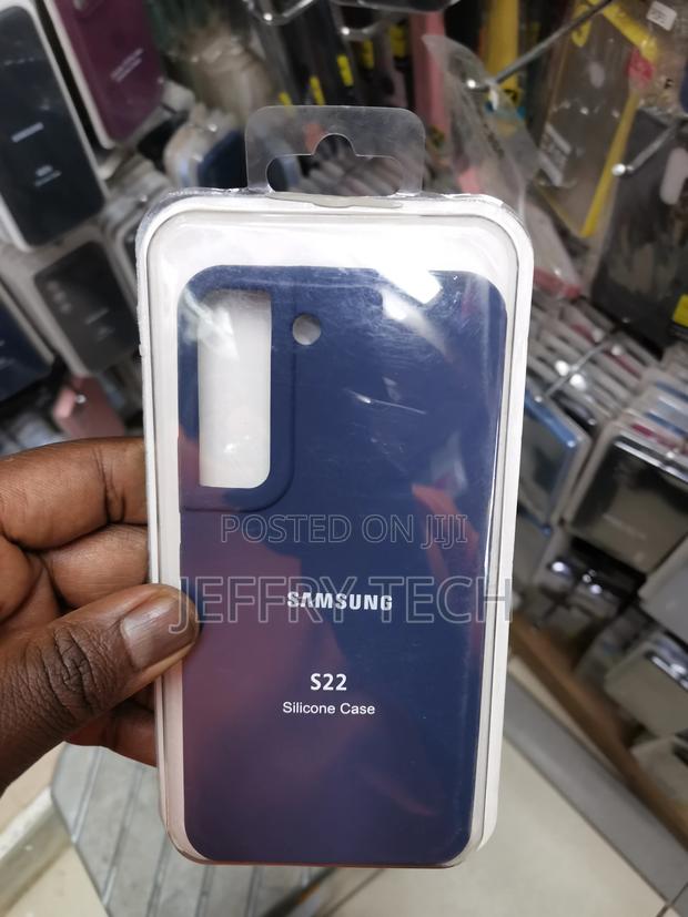 Samsung Galaxy S22 Soft Silicone Gel Rubber Case-Navy Blue - main view