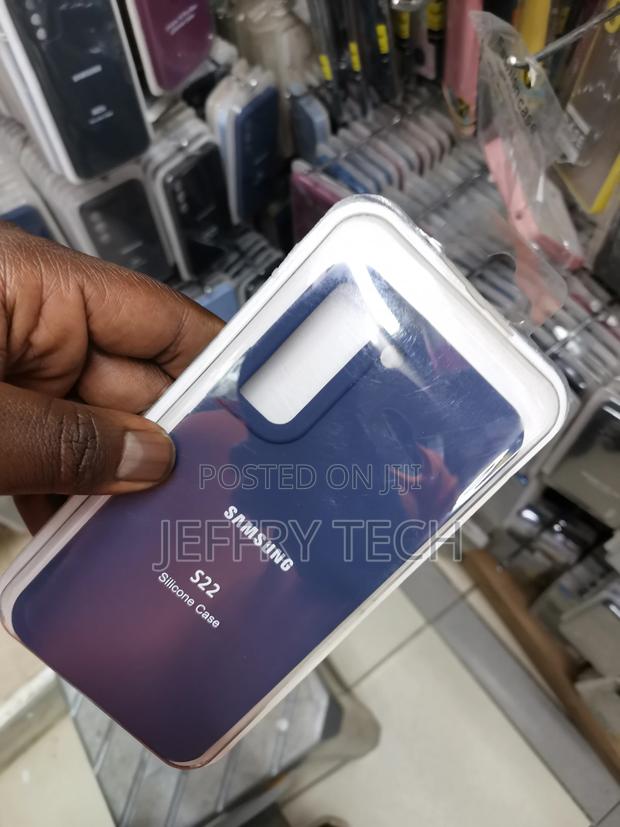 Samsung Galaxy S22 Soft Silicone Gel Rubber Case-Navy Blue - thumbnail 2