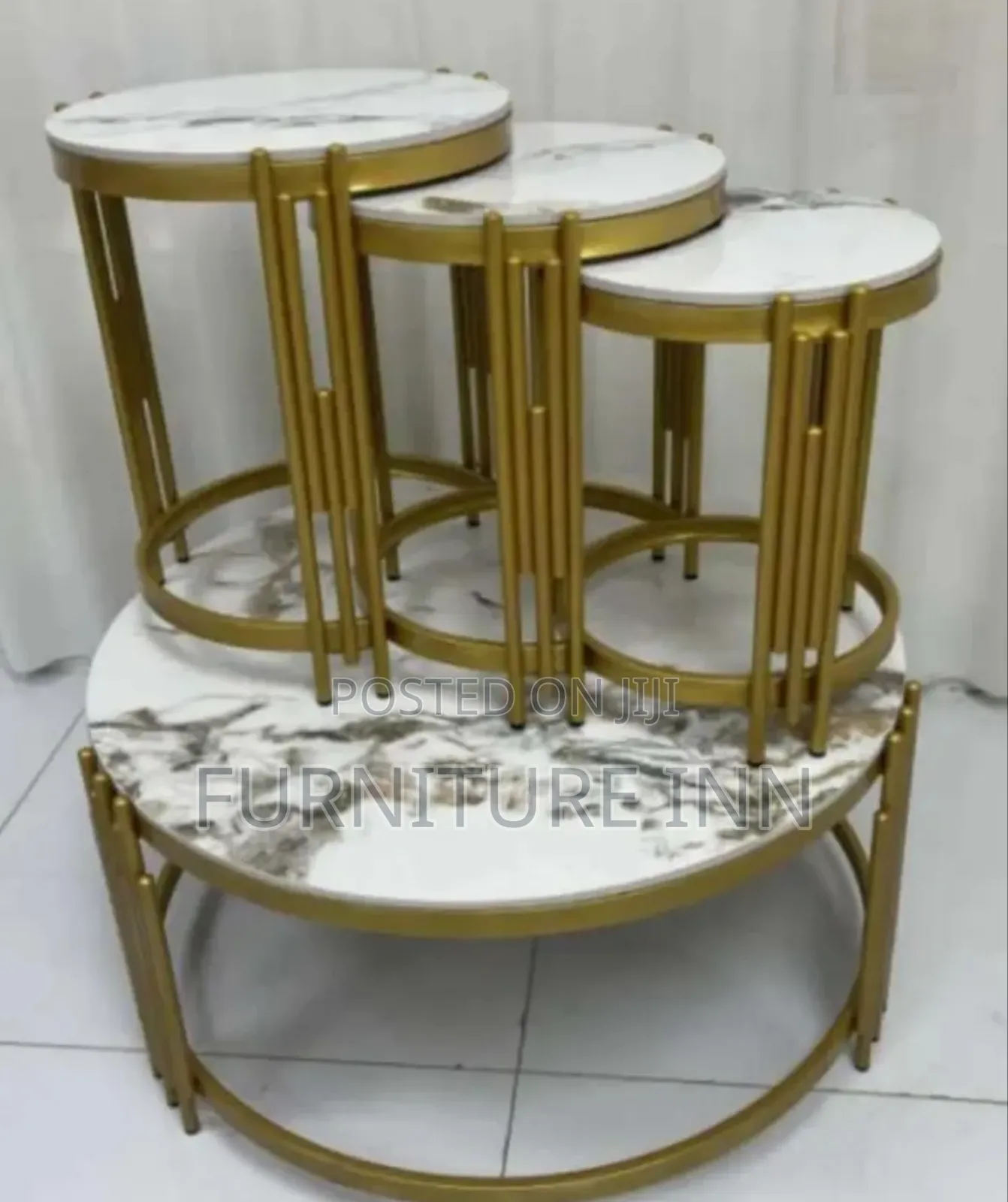 Modern 4 in 1 Nesting Marble Coffee Table