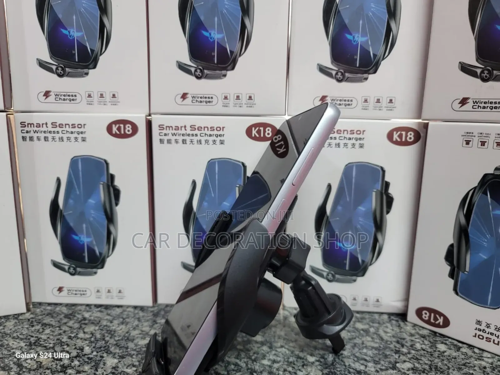 Smart Sensor Phone Holder With Wireless Charger