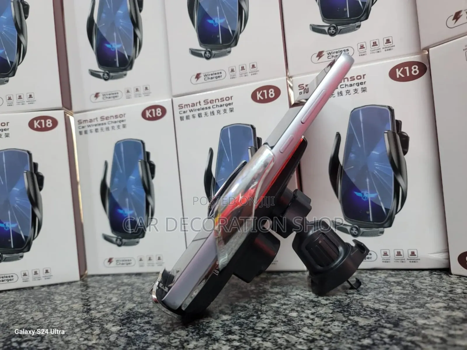 Smart Sensor Phone Holder With Wireless Charger