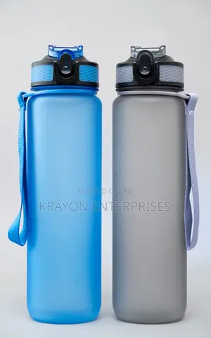 Blue and Grey One Litre Bottles
