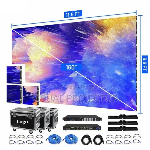 160 Inch 3.52*1.92 M Video Wall Screen Indoor