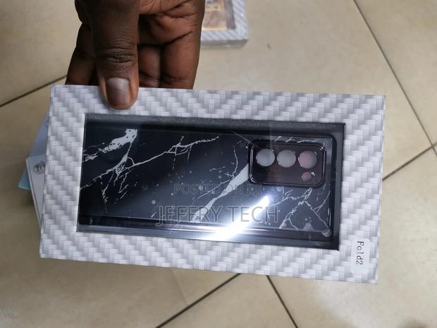 Plating Painted Glass Phone Case for Galaxy Z Fold 2-Black - main view