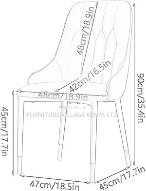 Dining Chairs: 2 Seat Faux Leather Home Chair