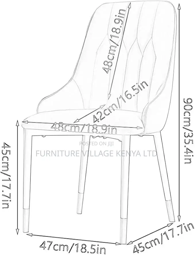 Dining Chairs: 2 Seat Faux Leather Home Chair