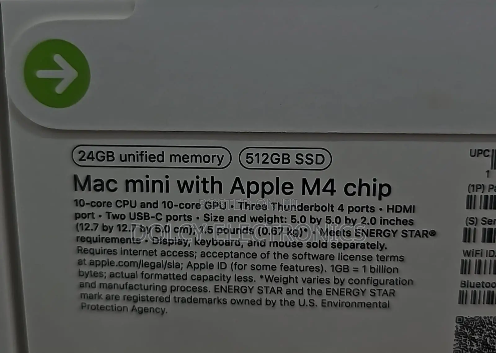 New Desktop Computer Apple Mac Mini M4 24GB SSD 512GB