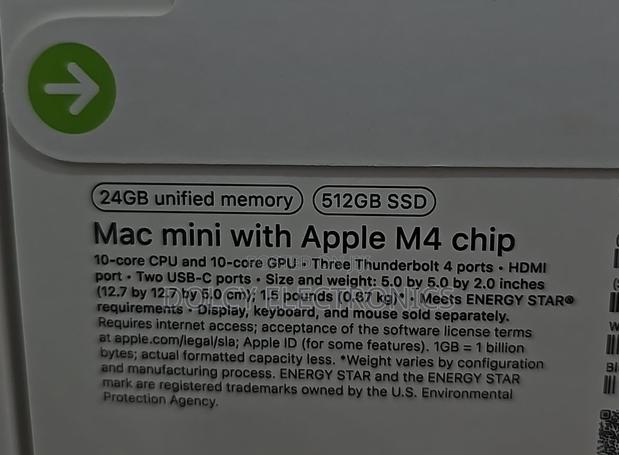 New Desktop Computer Apple Mac Mini M4 24GB SSD 512GB - thumbnail 2