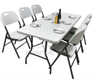 Dinning Table: Modern 6 Seater Restaurant Foldable Table