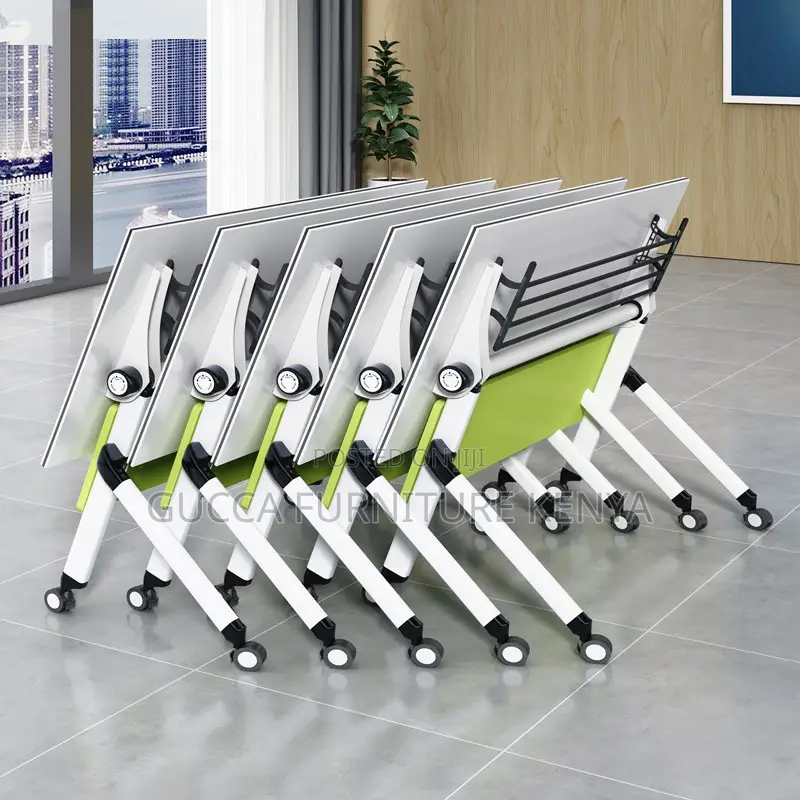 Office Tables: Modern Mobile Folding Training Table