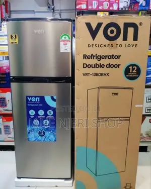 138litre Von Double Door Fridge