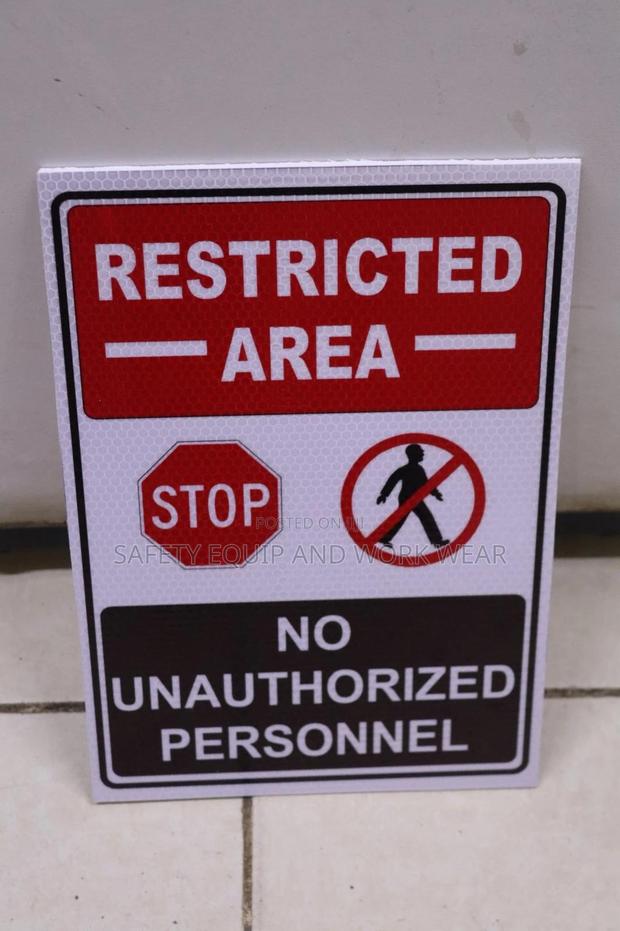 Restricted Area Signage - main view