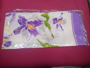 Short Flowered Square Neck Scarf